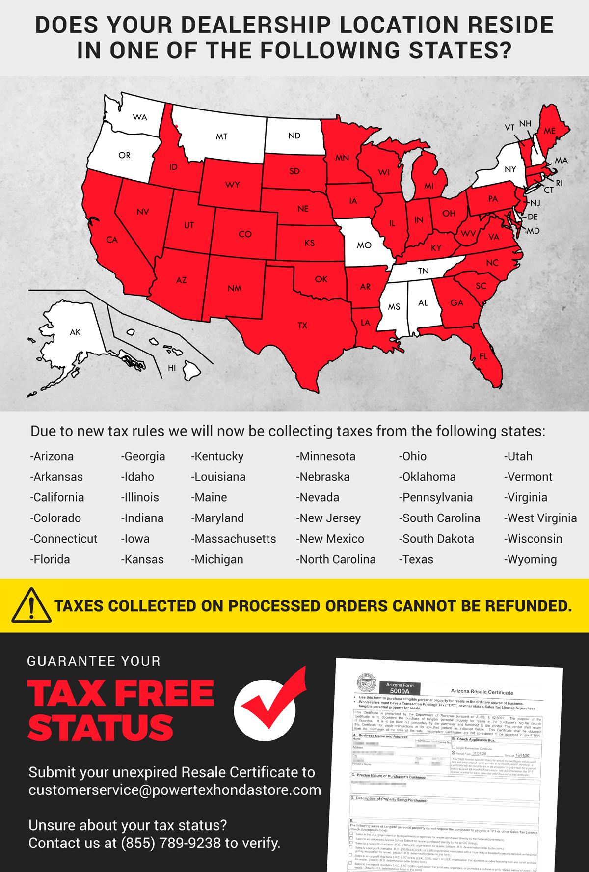 Tax Free Status