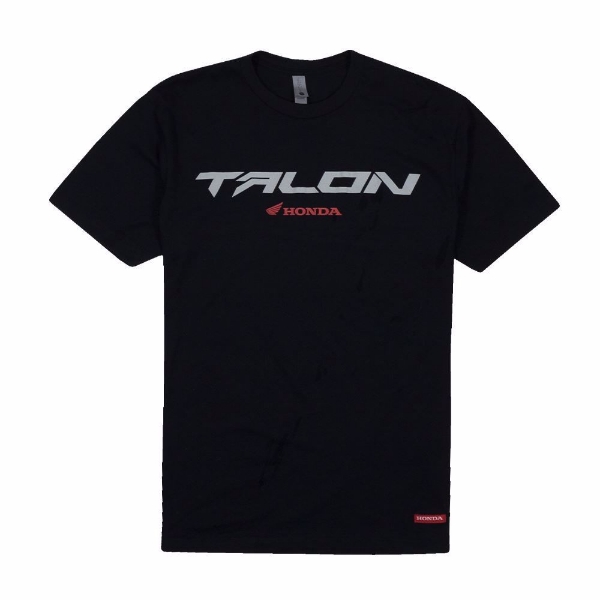 Honda Talon Tee with 60% combed ringspun cotton and 40% polyester jersey. Features the Screen Printed 2-color Talon & Honda logo on Black T-shirt.