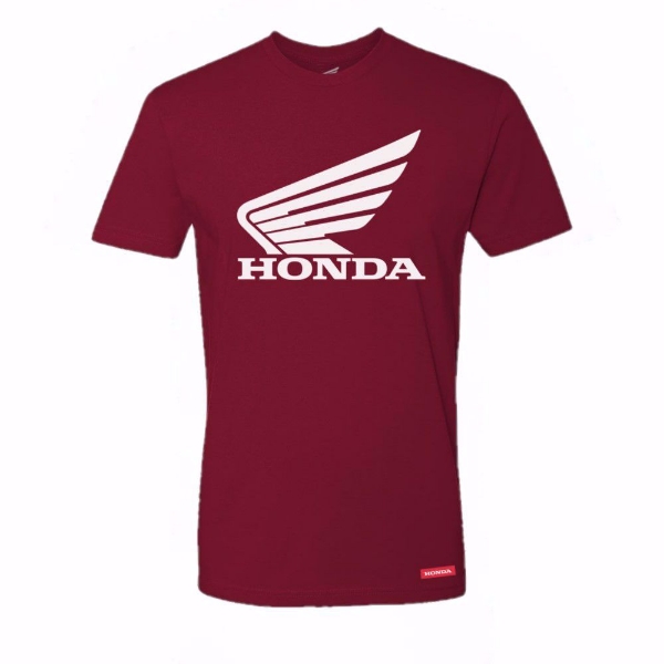 Honda Wing Tee - Red on white background